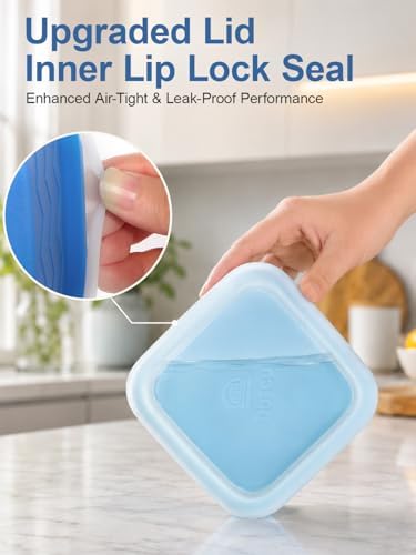 2 Cup Silicone Freezer Trays with Lid, 4 Pack Silicone Freezer Molds
