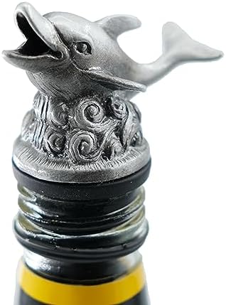 Animal Wine Aerator & Liquor Pourer for Bar,Home and Party Wine Pourer Aerator Festival Gift (Dolphin Silver Gray)