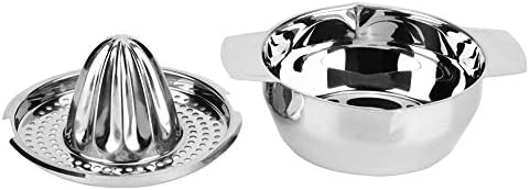 Fdit Stainless Steel Manual Juicer, Lemon Orange Squeezer, 5.2x5.2x2 Inch, Kitchen Household