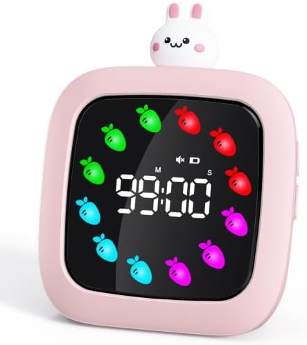 Yunbaoit Digital Visual Timer for Kids, 99-Minute Countdown, Rechargeable