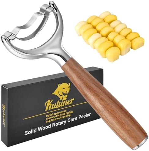KULUNER Corn Peeler Stripper Handle 304 Steel Blade for Seniors Arthritis