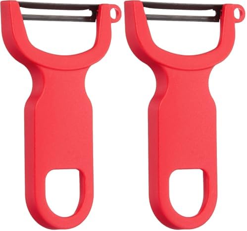 Mercer Culinary Y Swiss Peeler, Red (Pack of 2)