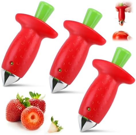 Strawberry Huller Stem Remover, Strawberry Corer Huller, Fruit Corer Tool, Kitchen Gadgets (3)