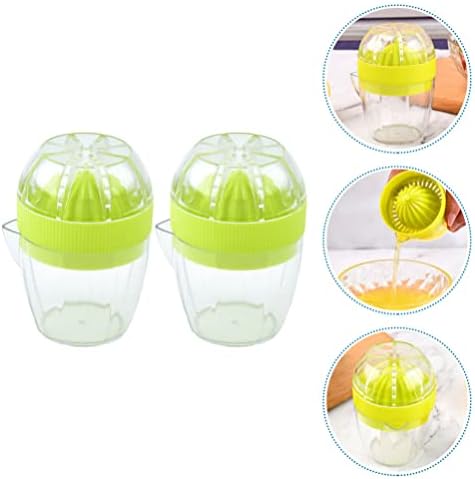 UPKOCH Manual Citrus Juicer Cup Portable Fruit Squeezer for Orange Lemon and Small Fruit Ergonomic Hand Juicer for Kitchen Home Bar Bakery and Milk Tea Shop 4.13 X 3.14 X 3.14 in 2 Pack