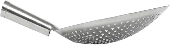 TrueCraftware- 11-inch Oil Skimmer Stainless Steel Hole Size: 6mm- for Cooking and Frying Kitchen Utensils Wire Pasta Strainer Spoon Food Preparation Kitchen Strainer