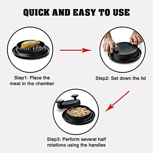Chicken Shredder Shred Machine - Handles Meat Shredding Tool ，Alternative to Bear Claws Meat Shredder and for Pulled Pork,Beef and Chicken (black)