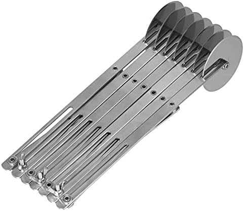 Dough Roller, Stainless Steel Multi Wheel Pastry Cutter for Biscuits Pizza Dough Baking Tools, Adjustable Divider with Locking Device for Even Portions, Professional Kitchen Supplies