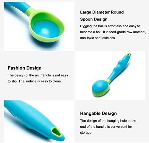 Ice Cream Scoop 6 PCS Nonstick Anti-Freeze Cute Scooper Set Dishwasher Safe
