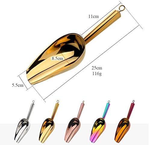 Buy Star Ice Scoop, Premium Stainless Steel Cookie Scoop, Fashion Ice Scoop, Sturdy Flour Scoop, Utility Candy Scoop, Dishwasher Safe (8oz/9 Inch) (Rose Gold)