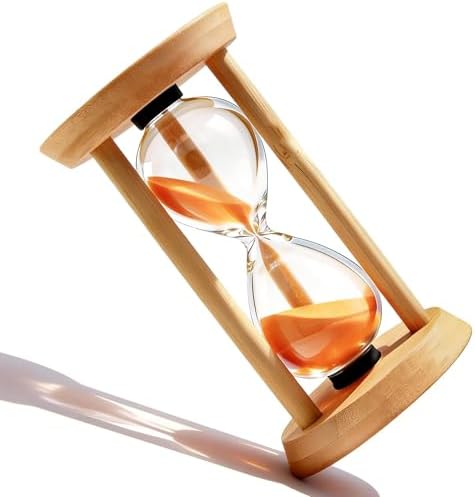 PROLOSO Wooden Sand Timers 1 Minute Countdown Hourglass Glow in The Dark Sandglass Sand Clock for Toothbrush Timer Games Classroom Home Office