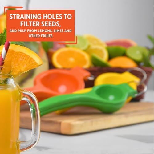 IMUSA 3 Piece Lime, Lemon & Orange Citrus Squeezer Set