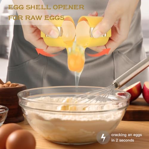2-in-1 Handheld Raw Egg Cracker & Shell Opener, Handheld Egg Cracker Tool