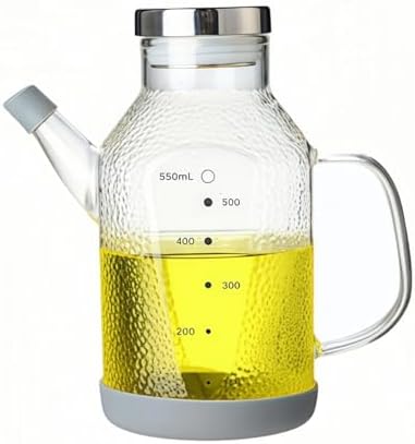 High Borosilicate Glass Oil Bottle,Olive Oil Dispenser for Kitchen