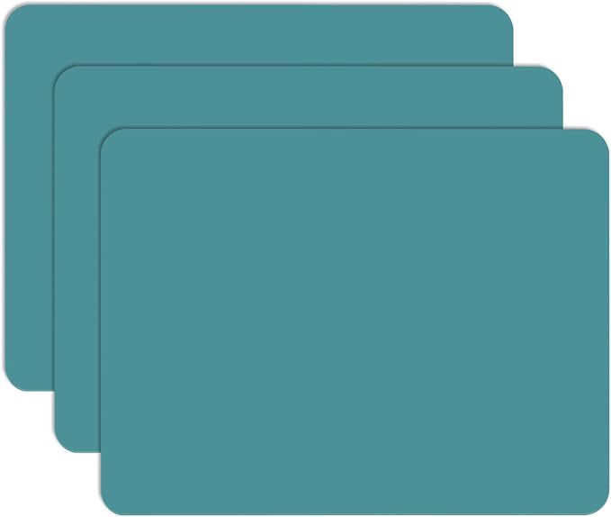 Gartful 3PCS Silicone Sheet for Crafts, Epoxy Resin Casting Molds Mat, Multi-Purpose Counter Protector, Table Saver Pad, Placemat, Art Mat, Nonskid Nonstick, Black Green (15.7 x 11.8 inches)