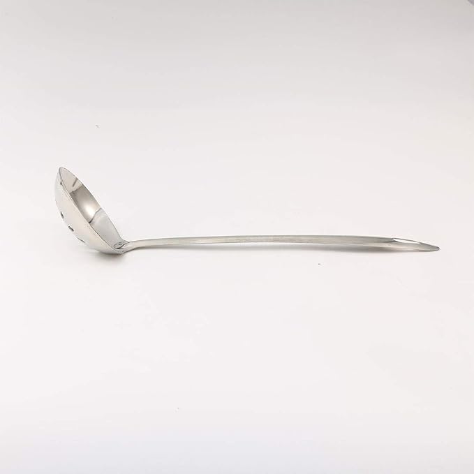 uxcell 10 Inch Kitchen Utensil Stainless Steel Mesh Strainer Slotted Ladle Spider Skimmer Colander Fry Cooking Spoon Dumpling Silver Tone 2pcs