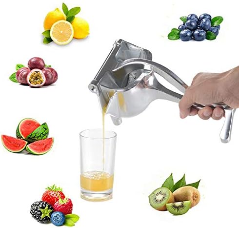 Stainless Steel Manual Fruit Juicer Portable Heavy Duty Alloy Hand Juicer Lemon Orange Squeezer Press Citrus Squeezer