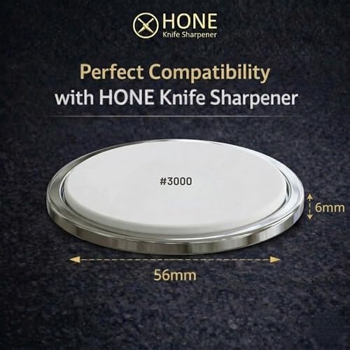 #𝟑𝟎𝟎𝟎 𝐂𝐞𝐫𝐚𝐦𝐢𝐜 𝐃𝐢𝐬𝐜 for 𝗛𝗢𝗡𝗘 𝗞𝗻𝗶𝗳𝗲 𝗦𝗵𝗮𝗿𝗽𝗲𝗻𝗲𝗿, Premium Rolling Knife Sharpener Disc for Fine Sharpening & Blade Maintenance, Extra Sharp Knives Honing & Polishes Edge