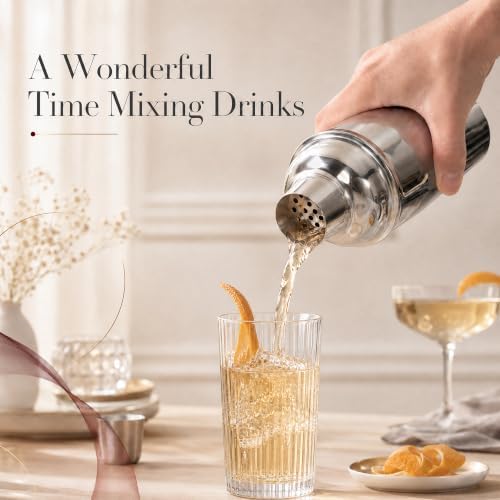 24oz Cocktail Shaker Set - Professional 316 Stainless Steel Bar Kit