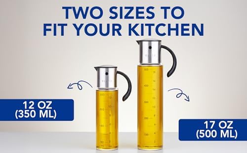 Large Glass Olive Oil Dispenser, Salad Dressing Container, Soy Sauce Bottle