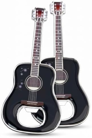 Guitar Shaped Bottle Opener, 2 Pack Metal Beer Opener Gift for Music Lovers