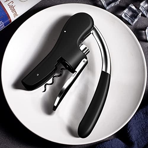 KEISSCO Wine Bottle Opener Manual Vertical Lever Corkscrew with Foil Cutter and Extra Spiral