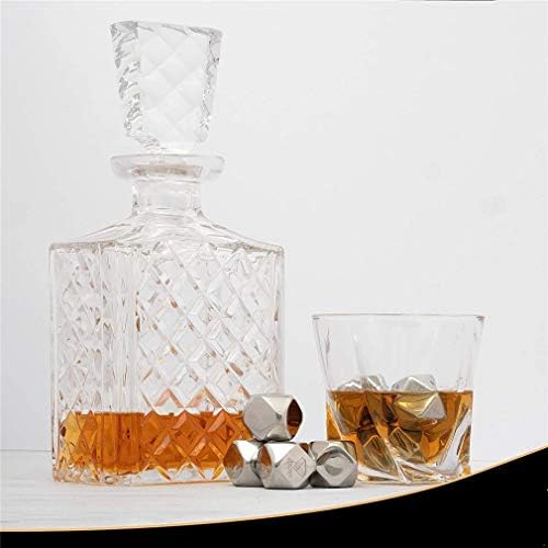 Stainless Steel Rhombus Shaped Whiskey Stones Set Reusable Chilling Rocks Ice Stones Gift for Whiskey Lovers