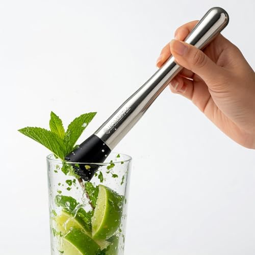 Homestia 10 Inch Muddler for Cocktails, Cocktail Muddler for Lemonade