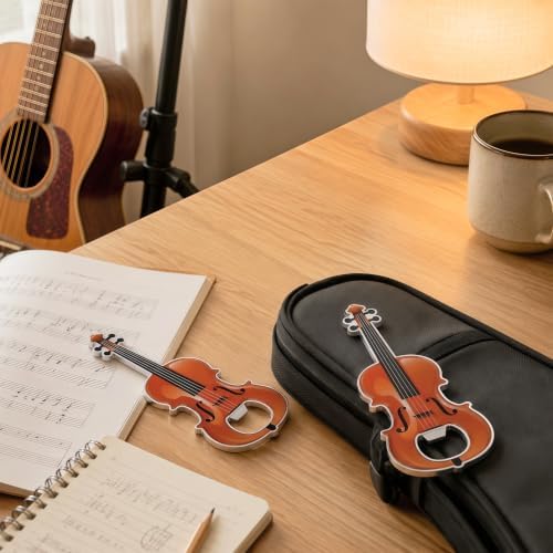 Violin Shaped Bottle Opener, 2 Pack Metal Beer Opener Gift for Music Lovers