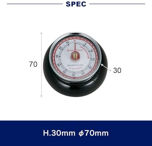 Dulton 100-189IV Kitchen Timer with Magnet, Ivory, Steel, Analog, Retro, Diameter 2.8 inches (70 mm), Depth 1.2 inches (30 mm)