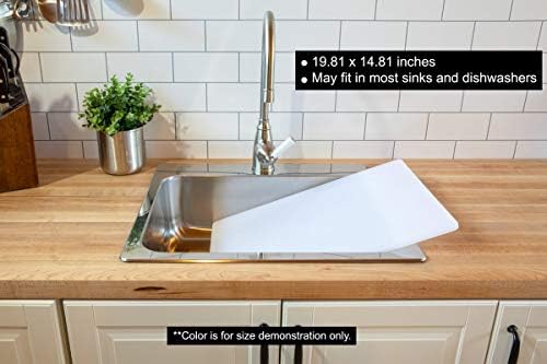 Thick White Plastic Cutting Board 20 x 15 Inch, Heavy 1" HDPP Poly for Restaurants with NSF Stamp, Large Size, 10 lb Weight