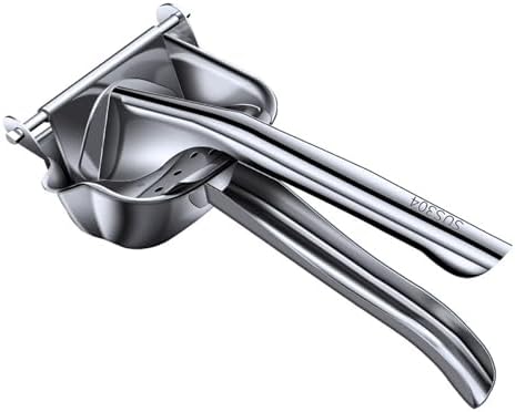 Quaestornest Thicken hand juicer citrus press squeezer, Thicken Aluminum Alloy Handheld Citrus Press for Fresh Fruit Juice, Stainless Steel Hand Held Juicer for Lemon, Orange & More (Stainless steel1)