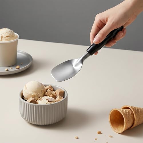 6 Pack Ice Cream Spade Heavy Duty - Stainless Steel Flat Ice Cream Scoop, Scooper for Hard or Creamy Dessert Spade Butter Cutter