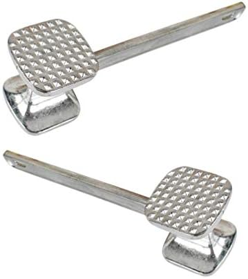 BESPORTBLE 2Pcs Meat Tenderizer Mallet Hammer Pounder Double Side Aluminum Meat Hammer for Tenderizing Flattening Steak Beef