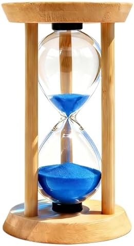 PROLOSO Wooden Sand Timers 1 Minute Glow in the Dark Sandglass Countdown Hourglass Sand Clock for Toothbrush Timer Games Classroom Home Office