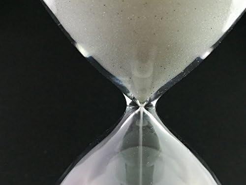 Large Fashion Colorful Sand Glass Sandglass Hourglass Timer Clear Smooth Glass Measures Home Desk Decor Xmas Birthday Gift (5 Minutes, White)
