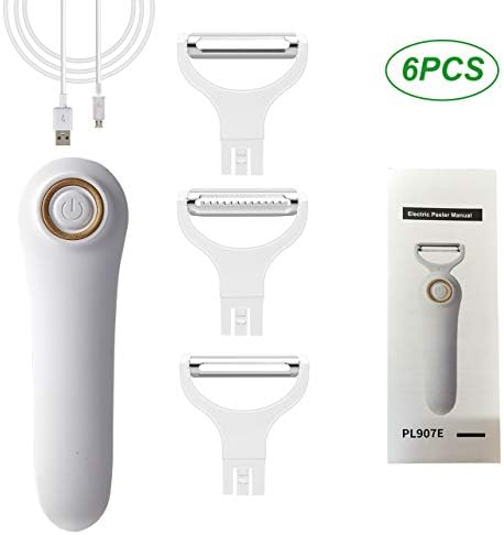 Electric Potato Peeler, Handheld Electric Vegetables and Fruit Peeler 3-in-1 Pro Set, USB Rechargeable Kitchen Gadgets for Apples, Potato, Carrots, Cucumber