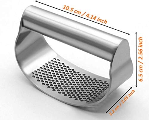 Garlic Press Rocker, Stainless Steel Garlic Crusher Mincer