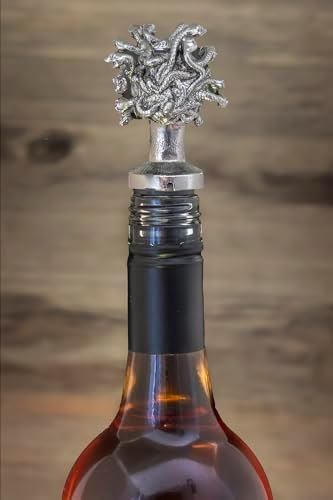 Pour People's Market Medusa Wine Aerator - Decanter Pour Spout - Wine Accessories - Red Wine - Liquor - Great for Halloween and Wine Parties - Unique Goth or Christmas Gift for Wine Lovers