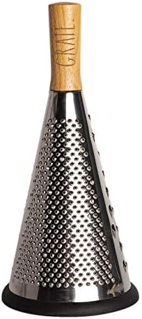 Rae Dunn Everyday Collection Multifunction Grater- Stainless Steel Grater and Zester for Cheese, Spices, Vegetables, Wood