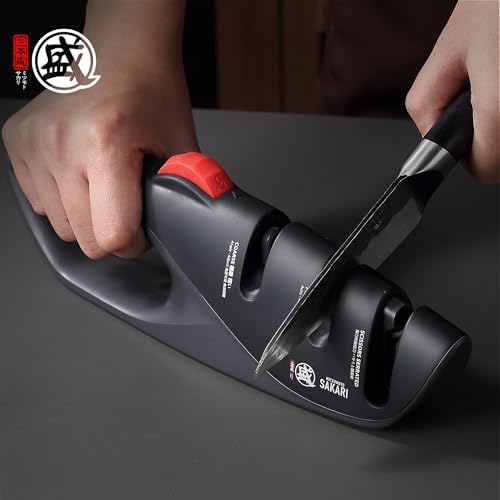 MITSUMOTO SAKARI 3-Stage Adjustable Kitchen Knife Sharpener