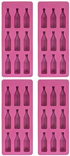 Fairly Odd Novelties Ice Cube Tray, Four Pack, Burgundy Wine