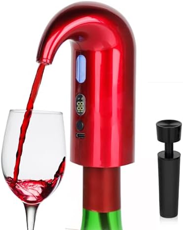 Electric Wine Aerator Pourer,Portable One-Touch Wine Decanter With TYPE C