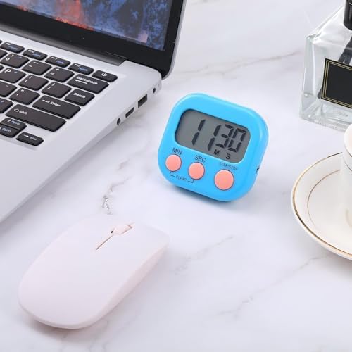 Weewooday 4 Pcs Multi-func Electronic Kitchen Classroom Timer, 4 Colors