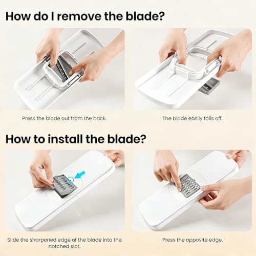 6-in-1 Vegetable Chopper Mandoline Slicer with 6 Blades & Container, Onion Cutter Dicer, Kitchen Gadgets & Essentials for Food Prep