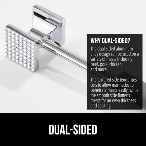 GORILLA GRIP Patented BPA-Free Dual-Sided Meat Tenderizer Mallet, Mint