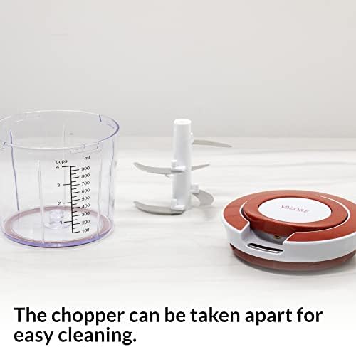 Valore Manual Food Processor Vegetable Chopper Large 1.2L (5 Cup) – Heavy Duty Garlic & Onion Cutter – Portable All-Purpose Quick Chop Kitchen Essential