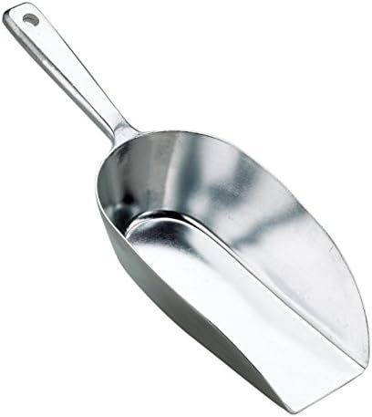 HIC Kitchen Flat Bottom Food Utility Scoop, 9.75-Inches, 250-Millimeters, Commercial-Grade Anodized Cast Aluminum