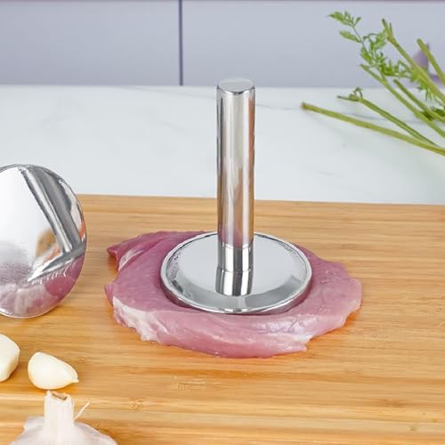 Meat Tenderizer Hammer, Meat Pounder Tenderizer Meat Pounder Flattener Kitchen Mallet Stainless Steel Meat Loosening Hammer Multifunctional Thickened and Weighted Chicken Tenderizer