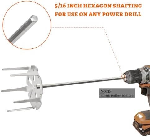 Pork Puller,Stainless Steel Meat Shredder Used with Standard Hand Drill for Beef,Chicken,Potato Masher and Tamale Meat (4 Inch)