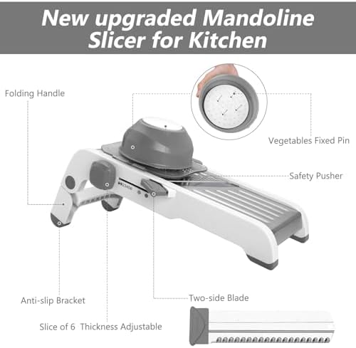 Mandoline Slicer for Kitchen, Adjustable Vegetable Potato Slicer